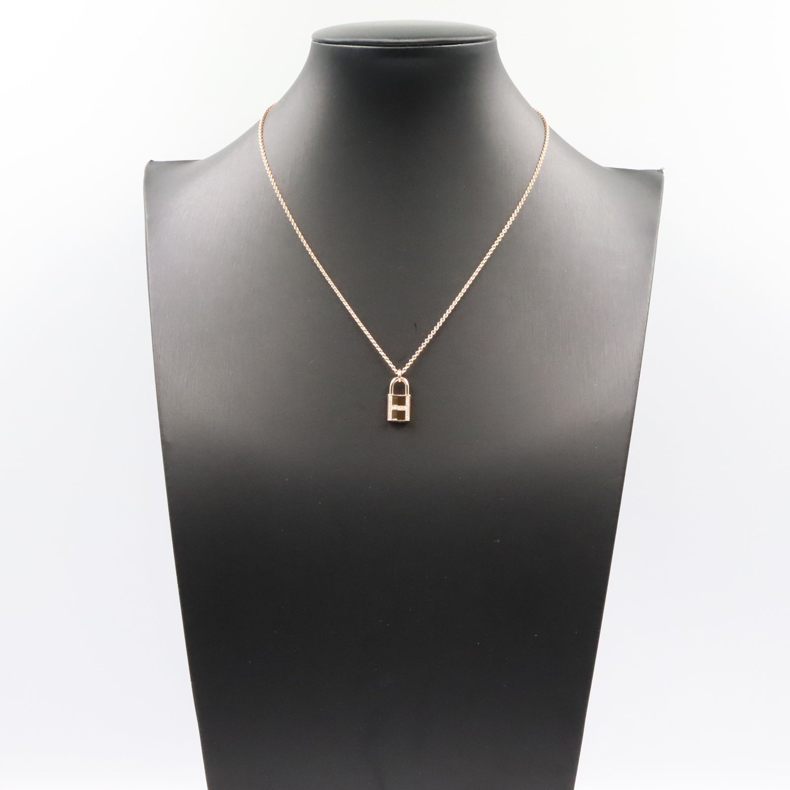 アミュレット カデナ ダイヤ ネックレス ネックレス K18PG ダイヤモンド ピンクゴールド クリア エルメス アクセサリー HERMES