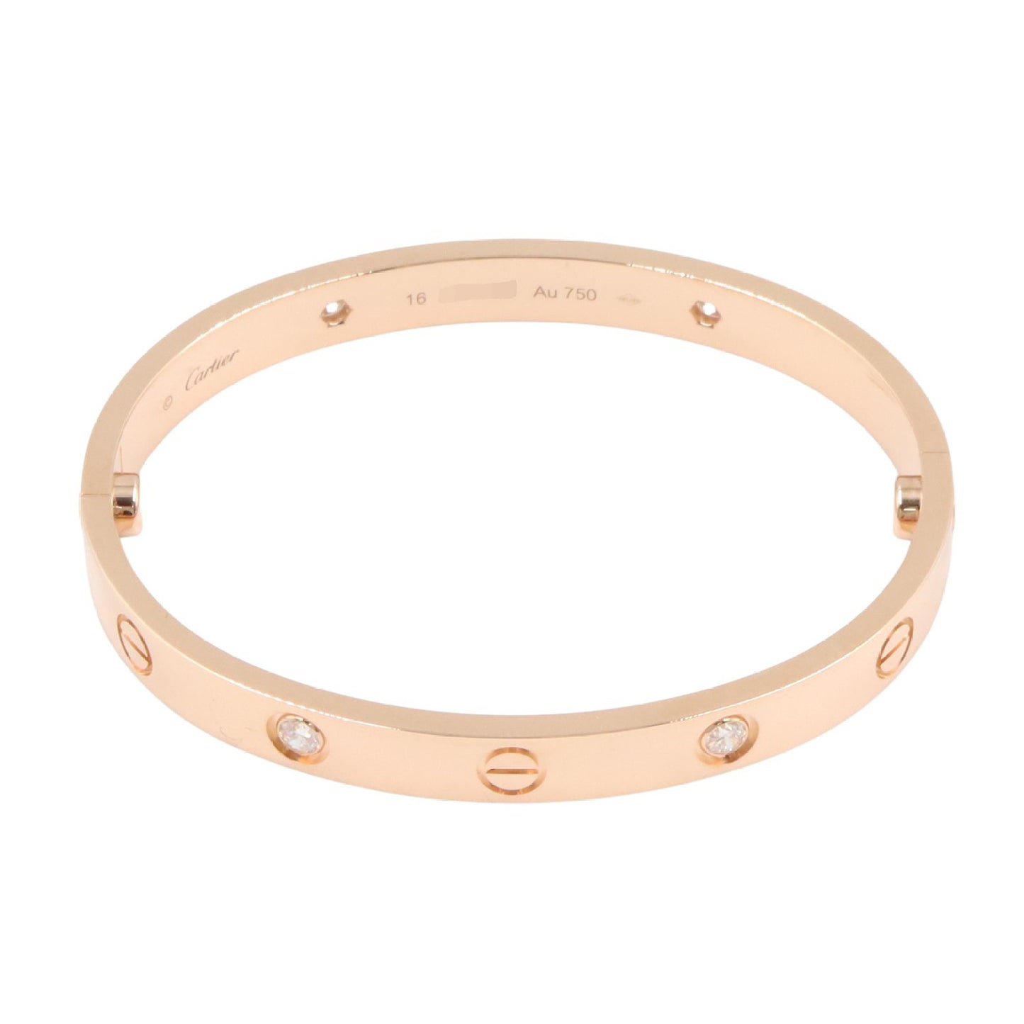 ラブブレス 4PD ブレスレット K18PG ダイヤモンド ピンクゴールド クリア カルティエ アクセサリー Cartier