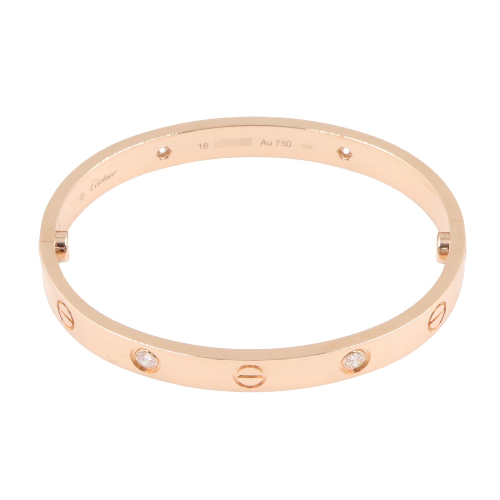 ラブブレス 4PD ブレスレット K18PG ダイヤモンド ピンクゴールド クリア カルティエ アクセサリー Cartier