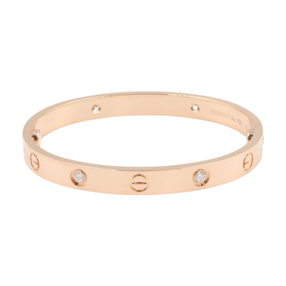 ラブブレス 4PD ブレスレット K18PG ダイヤモンド ピンクゴールド クリア カルティエ アクセサリー Cartier