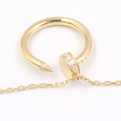 ジュストアンクル ネックレス ダイヤ ネックレス K18YG ダイヤモンド イエローゴールド クリア カルティエ アクセサリー Cartier