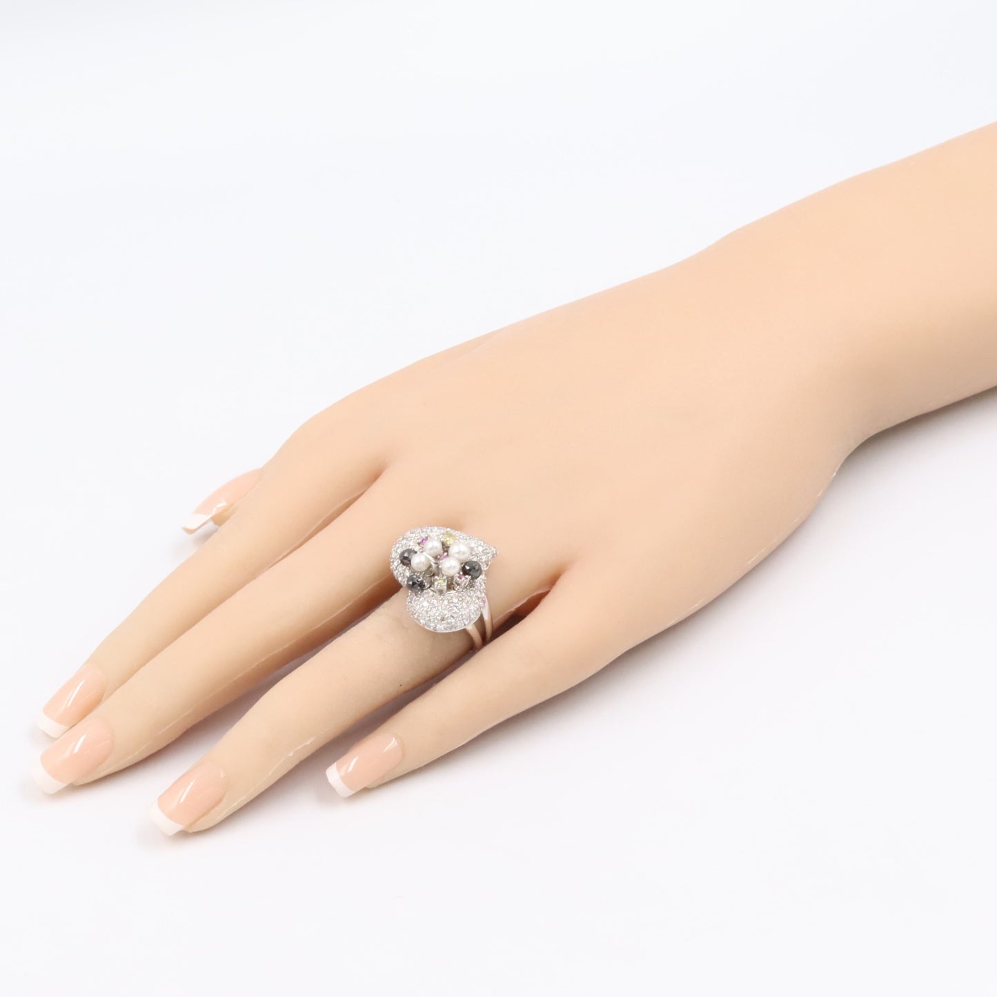 ダイヤリング リング 指輪 K18WG ダイヤモンド ホワイトゴールド クリア ノーブランドジュエリー アクセサリー NO BRAND JEWELRY