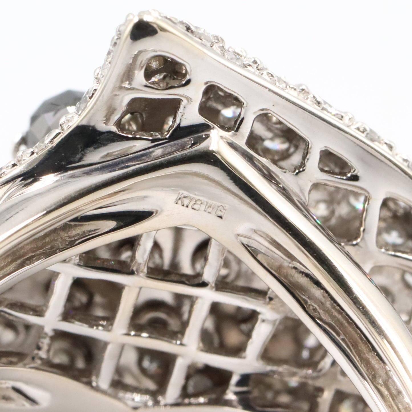 ダイヤリング リング 指輪 K18WG ダイヤモンド ホワイトゴールド クリア ノーブランドジュエリー アクセサリー NO BRAND JEWELRY