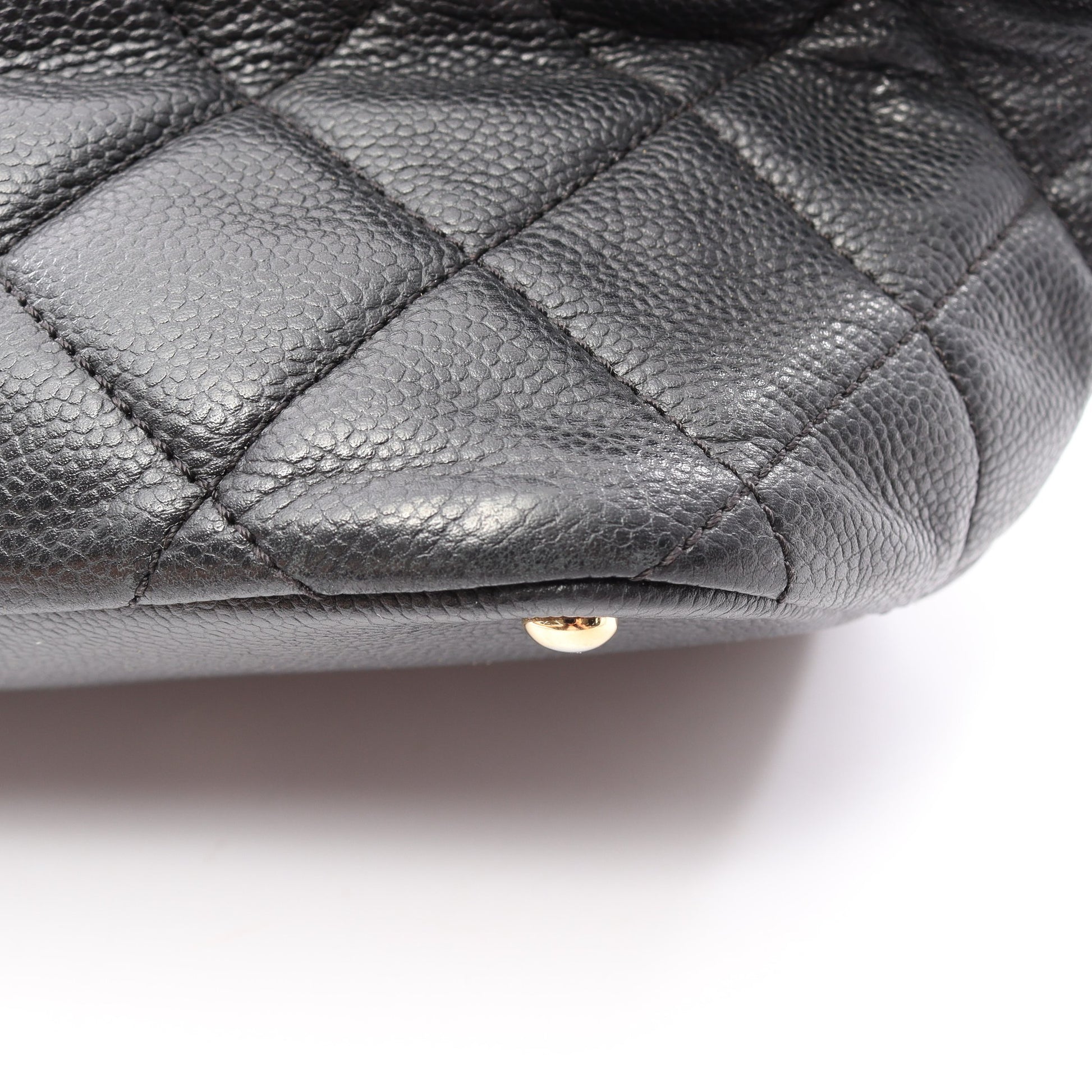 マトラッセ チェーンショルダーバッグ チェーントートバッグ キャビアスキン ブラック ゴールド金具 シャネル バッグ CHANEL