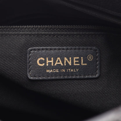 マトラッセ チェーンショルダーバッグ チェーントートバッグ キャビアスキン ブラック ゴールド金具 シャネル バッグ CHANEL