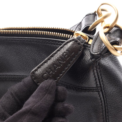 ココマーク ハンドバッグ キャビアスキン ブラック ゴールド金具 シャネル バッグ CHANEL