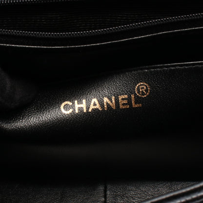 マトラッセ ダイアナフラップ チェーンショルダーバッグ キャビアスキン ブラック ゴールド金具 シャネル バッグ CHANEL