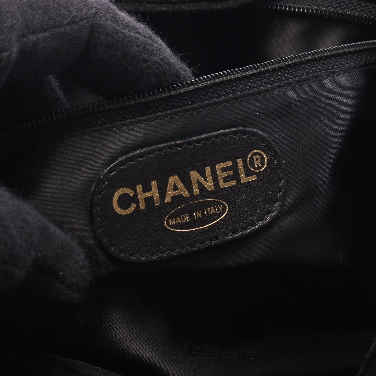 ココマーク バックパック リュックサック スエード レザー ブラック ゴールド金具 シャネル バッグ CHANEL