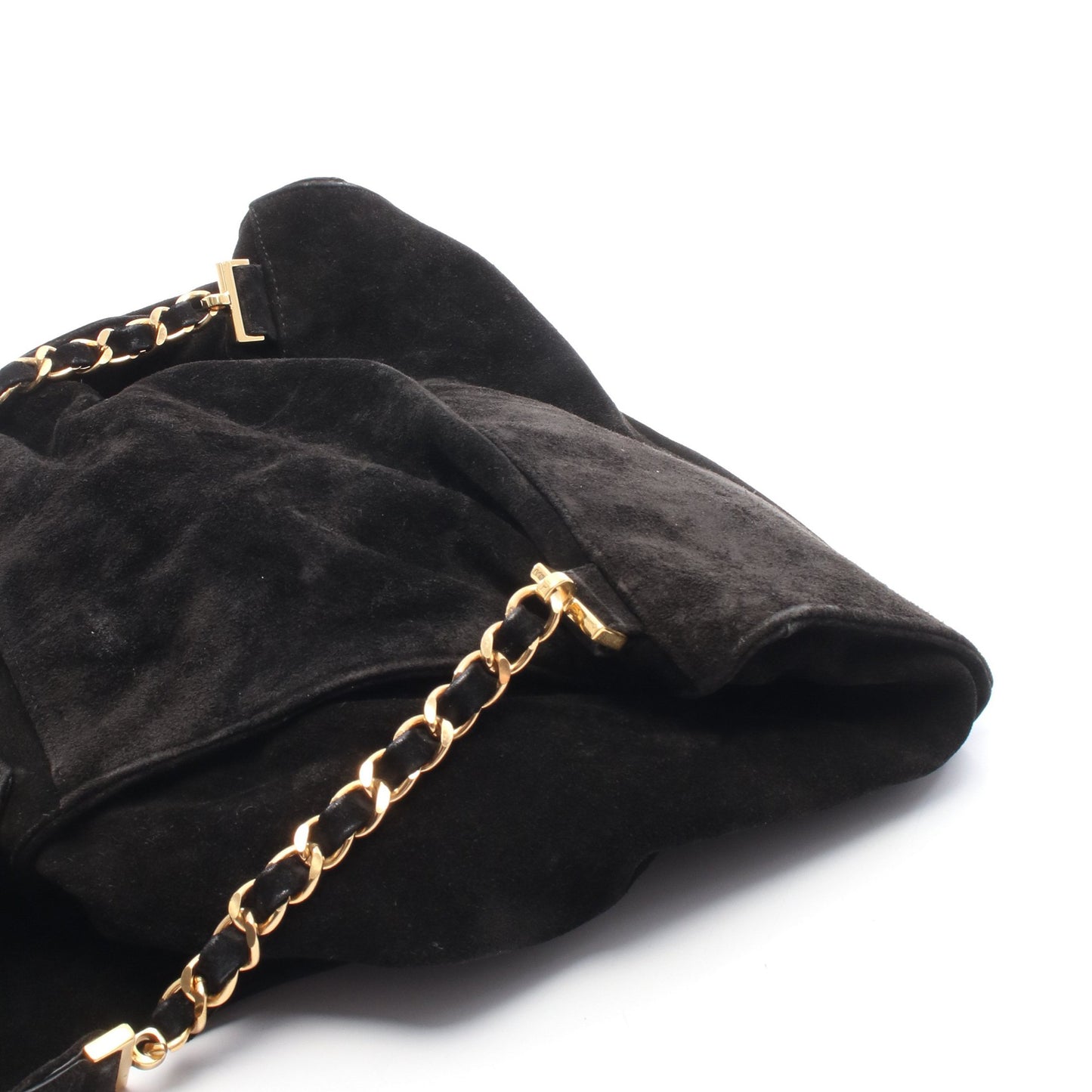 ココマーク バックパック リュックサック スエード レザー ブラック ゴールド金具 シャネル バッグ CHANEL