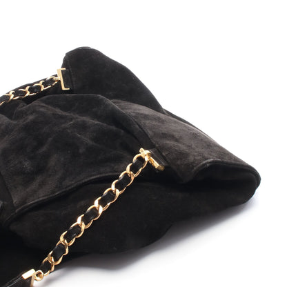 ココマーク バックパック リュックサック スエード レザー ブラック ゴールド金具 シャネル バッグ CHANEL