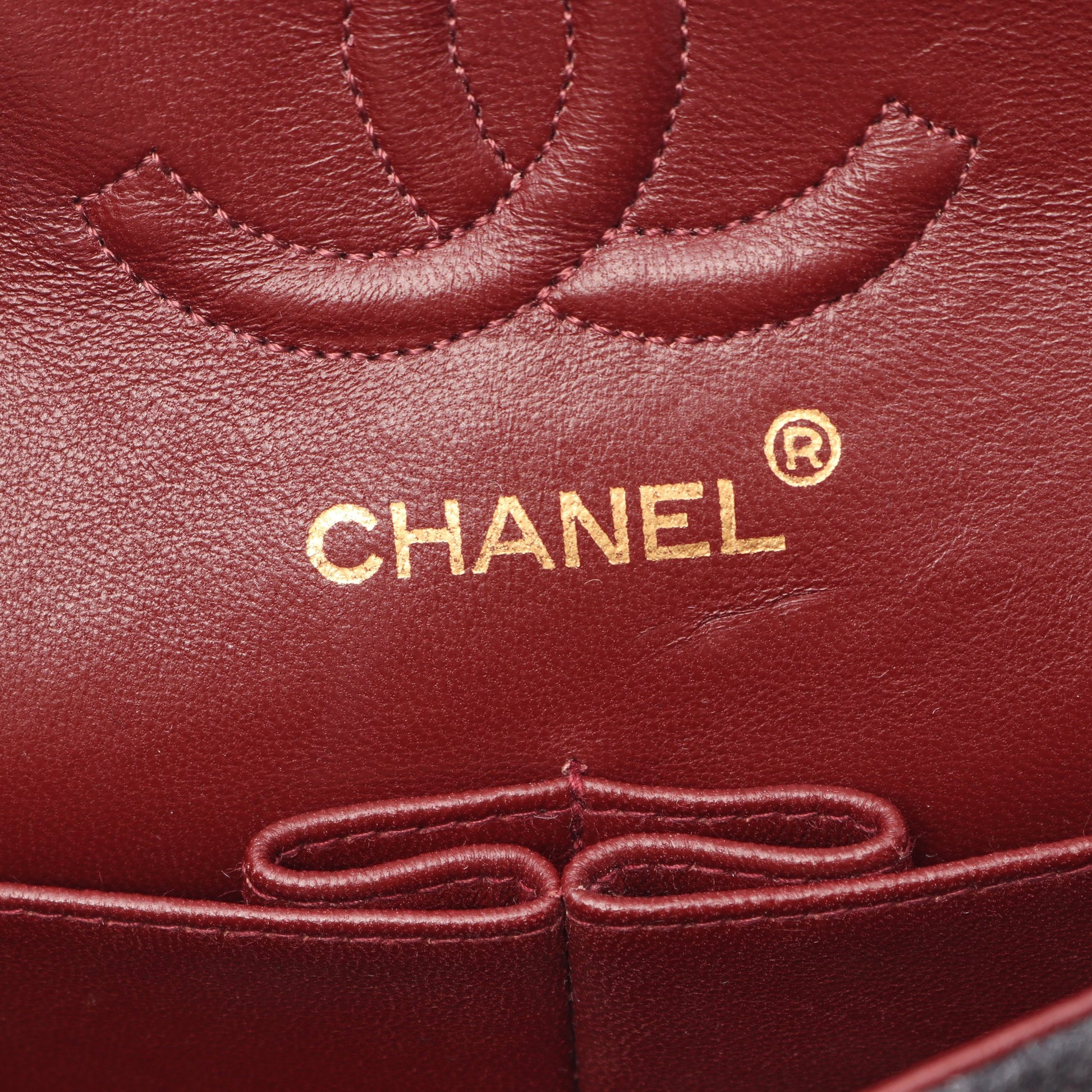 マトラッセ Wフラップ Wチェーンショルダーバッグ ウール ダークグレー ゴールド金具 シャネル バッグ CHANEL