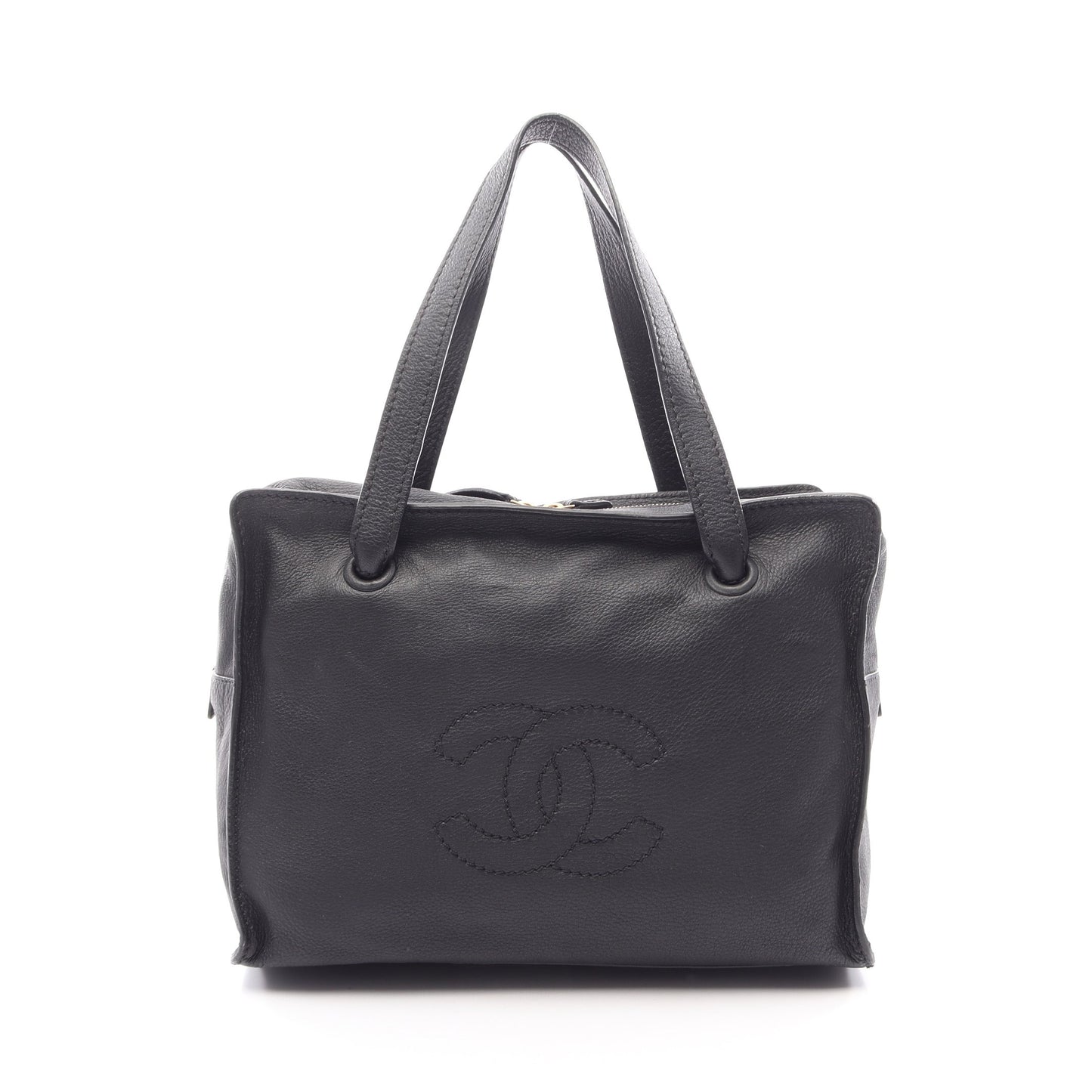 ココマーク ハンドバッグ トートバッグ レザー ブラック ゴールド金具 シャネル バッグ CHANEL