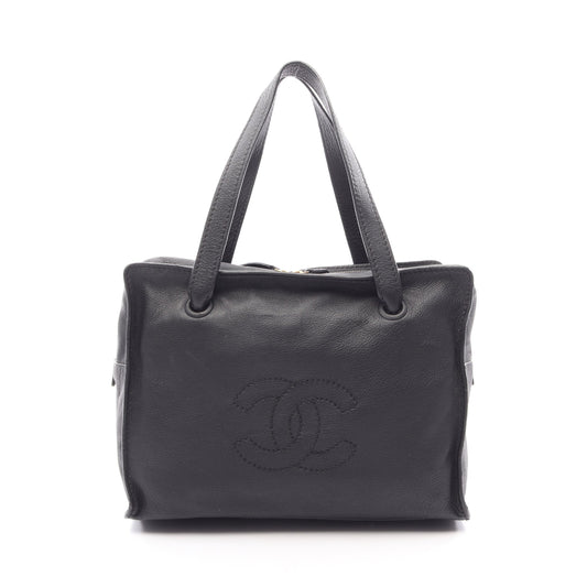 ココマーク ハンドバッグ トートバッグ レザー ブラック ゴールド金具 シャネル バッグ CHANEL