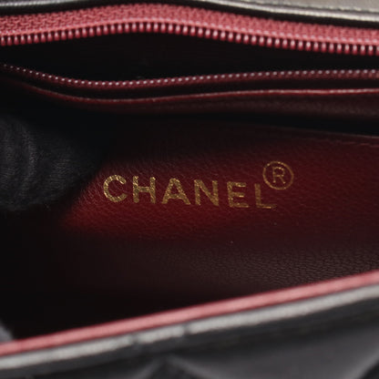 ミニマトラッセ チェーンショルダーバッグ ラムスキン ブラック ゴールド金具 シャネル バッグ CHANEL