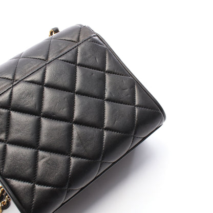 ミニマトラッセ チェーンショルダーバッグ ラムスキン ブラック ゴールド金具 シャネル バッグ CHANEL