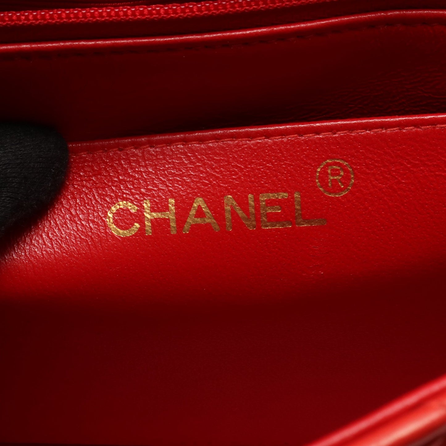マトラッセ シングルフラップ チェーンショルダーバッグ ラムスキン レッド ゴールド金具 シャネル バッグ CHANEL