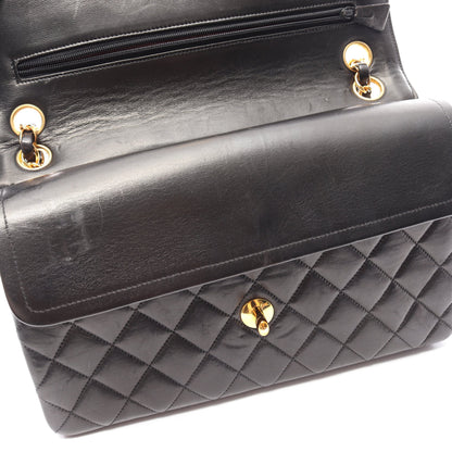 マトラッセ パリ限定 コンビ金具 チェーンショルダーバッグ ラムスキン ブラック シャネル バッグ CHANEL