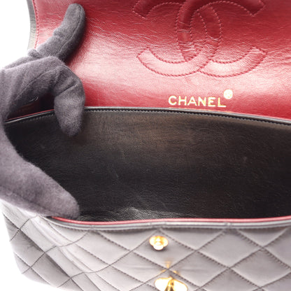 マトラッセ パリ限定 コンビ金具 チェーンショルダーバッグ ラムスキン ブラック シャネル バッグ CHANEL