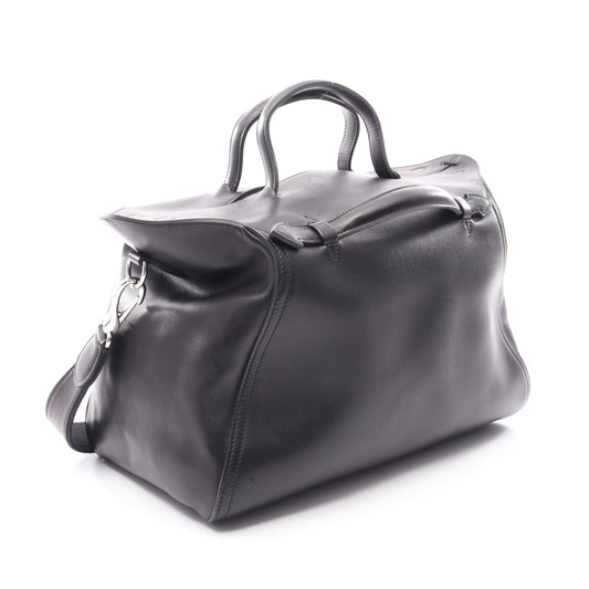 オクサー 2WAY ハンドバッグ エヴァーグレイン ブラック シルバー金具 □R刻印 エルメス バッグ HERMES