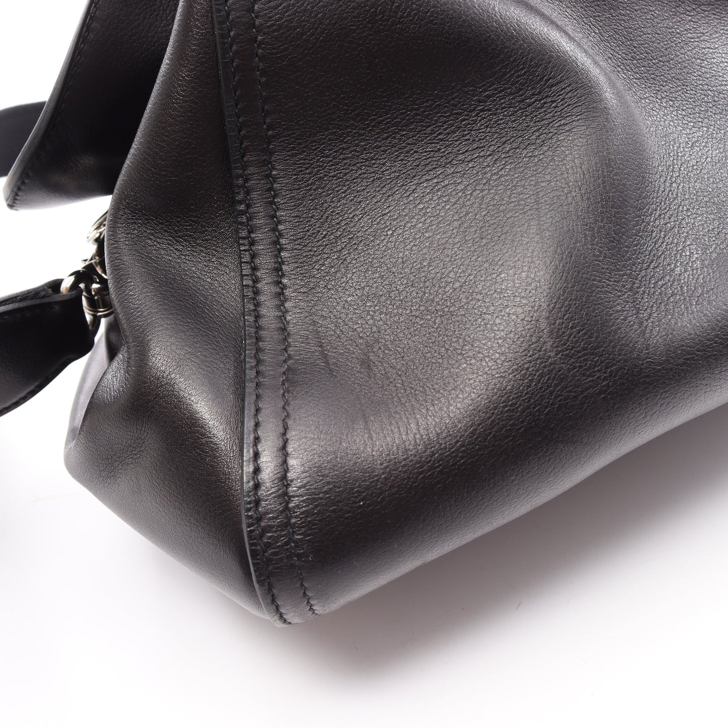 オクサー 2WAY ハンドバッグ エヴァーグレイン ブラック シルバー金具 □R刻印 エルメス