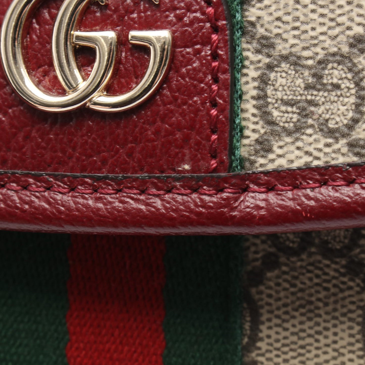 オフィディア スモール トップハンドルバッグ 2WAY ハンドバッグ PVC レザー ベージュ ブラウン ボルドー グッチ バッグ GUCCI