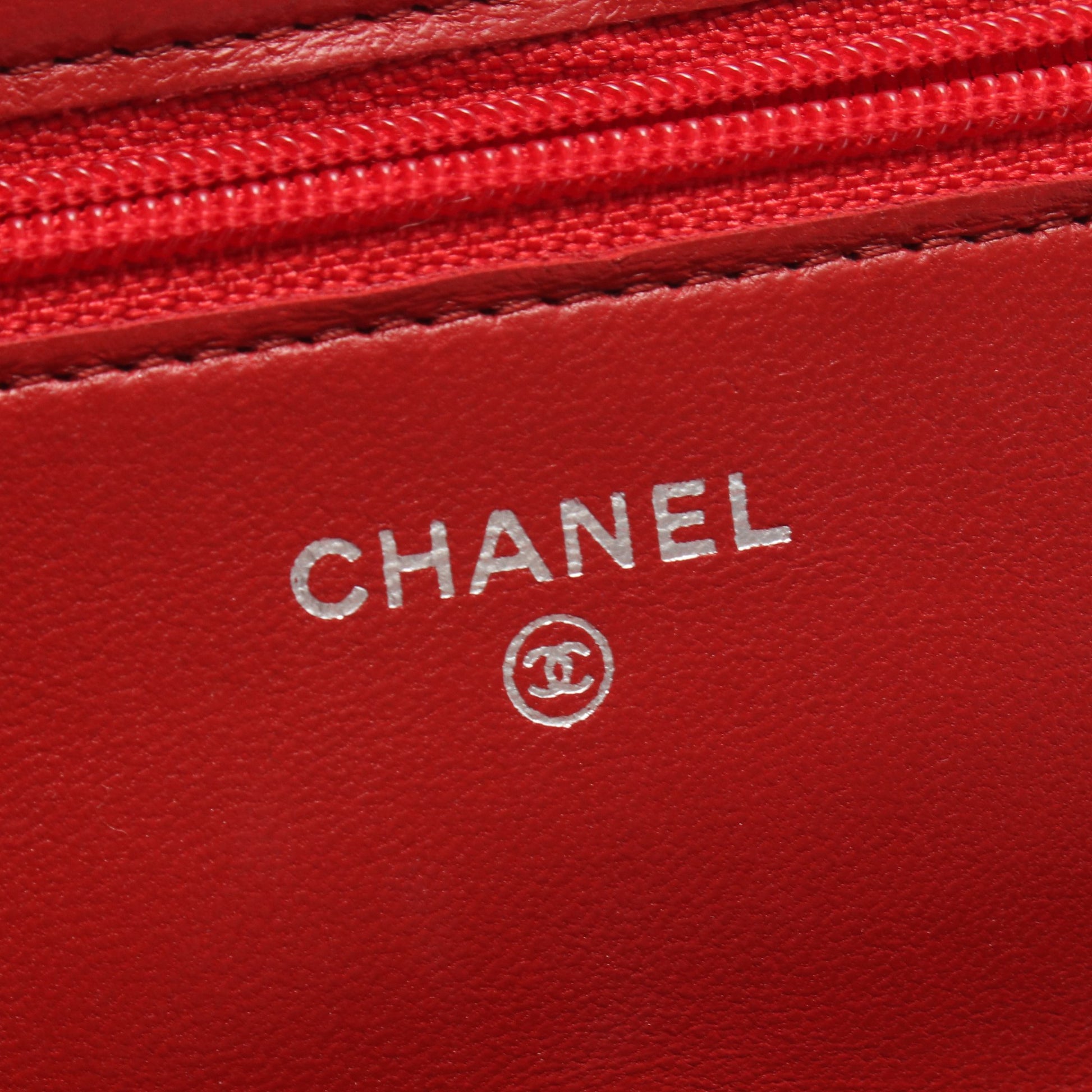マトラッセ チェーンショルダーバッグ ラムスキン レッド シルバー金具 シャネル バッグ CHANEL