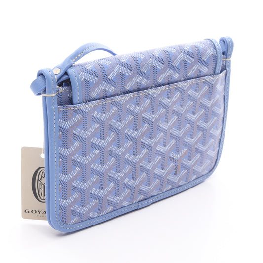 プリュメ ポーチウォレット ショルダーバッグ コーティングキャンバス レザー ライトブルー マルチカラー ゴヤール バッグ GOYARD