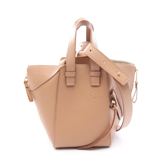 ハンモックバッグ コンパクト 2WAY ハンドバッグ レザー ブラウン ロエベ バッグ LOEWE