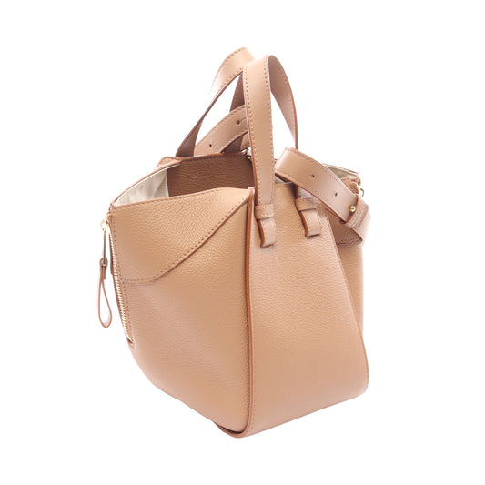 ハンモックバッグ コンパクト 2WAY ハンドバッグ レザー ブラウン ロエベ バッグ LOEWE