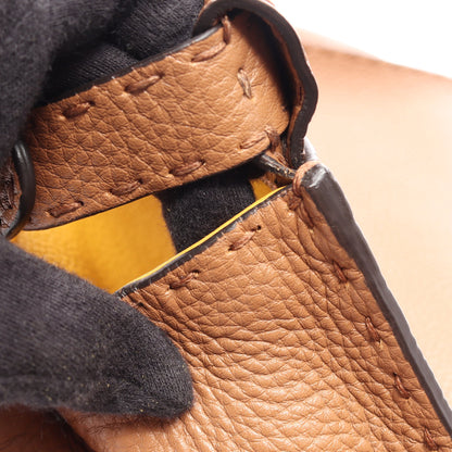 ピーカブー レギュラー 2WAY ハンドバッグ レザー ブラウン フェンディ バッグ FENDI