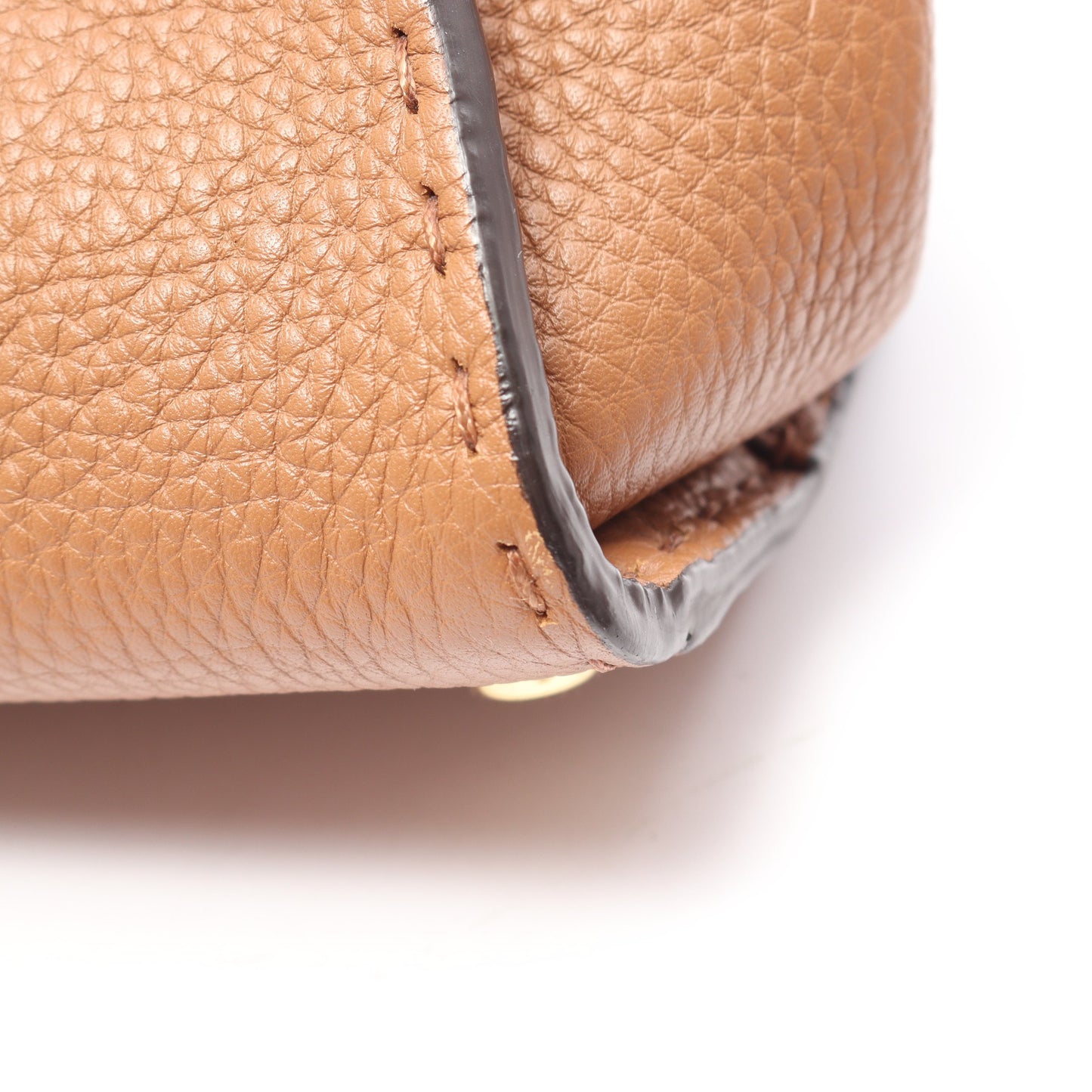 ピーカブー レギュラー 2WAY ハンドバッグ レザー ブラウン フェンディ バッグ FENDI