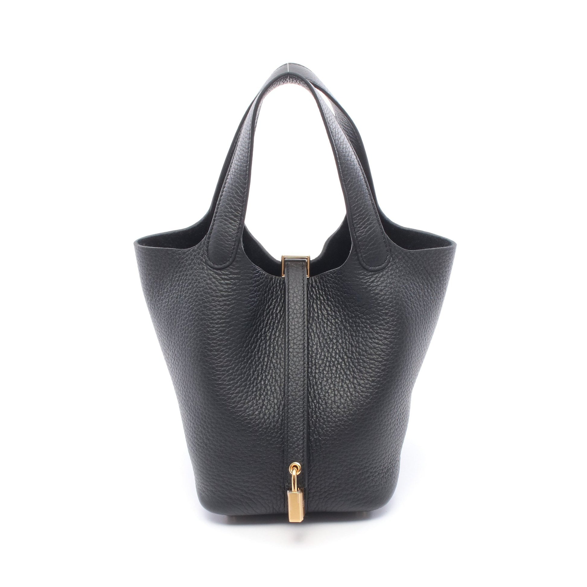 ピコタンロックPM ハンドバッグ トリヨンクレマンス ブラック ゴールド金具 K刻印 エルメス バッグ HERMES