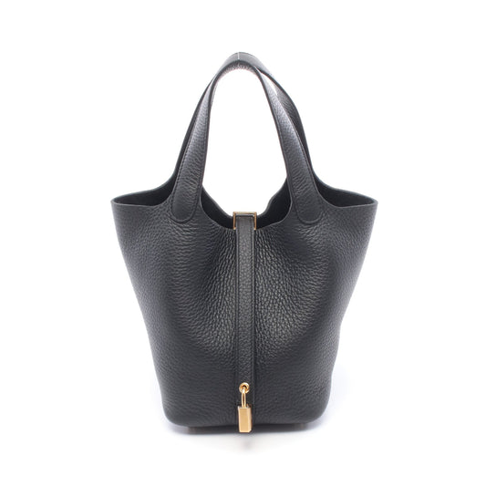 ピコタンロックPM ハンドバッグ トリヨンクレマンス ブラック ゴールド金具 K刻印 エルメス バッグ HERMES