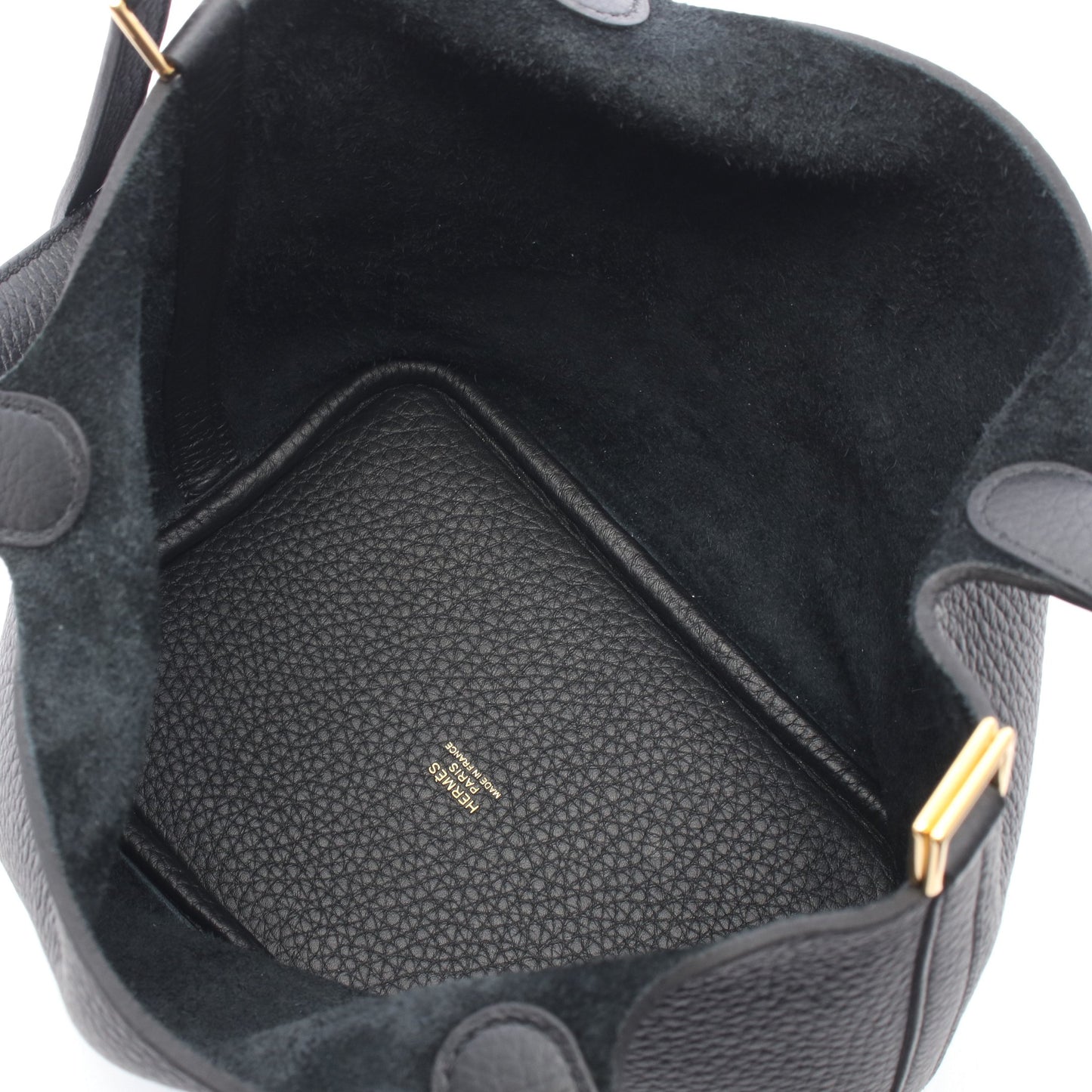 ピコタンロックPM ハンドバッグ トリヨンクレマンス ブラック ゴールド金具 K刻印 エルメス バッグ HERMES