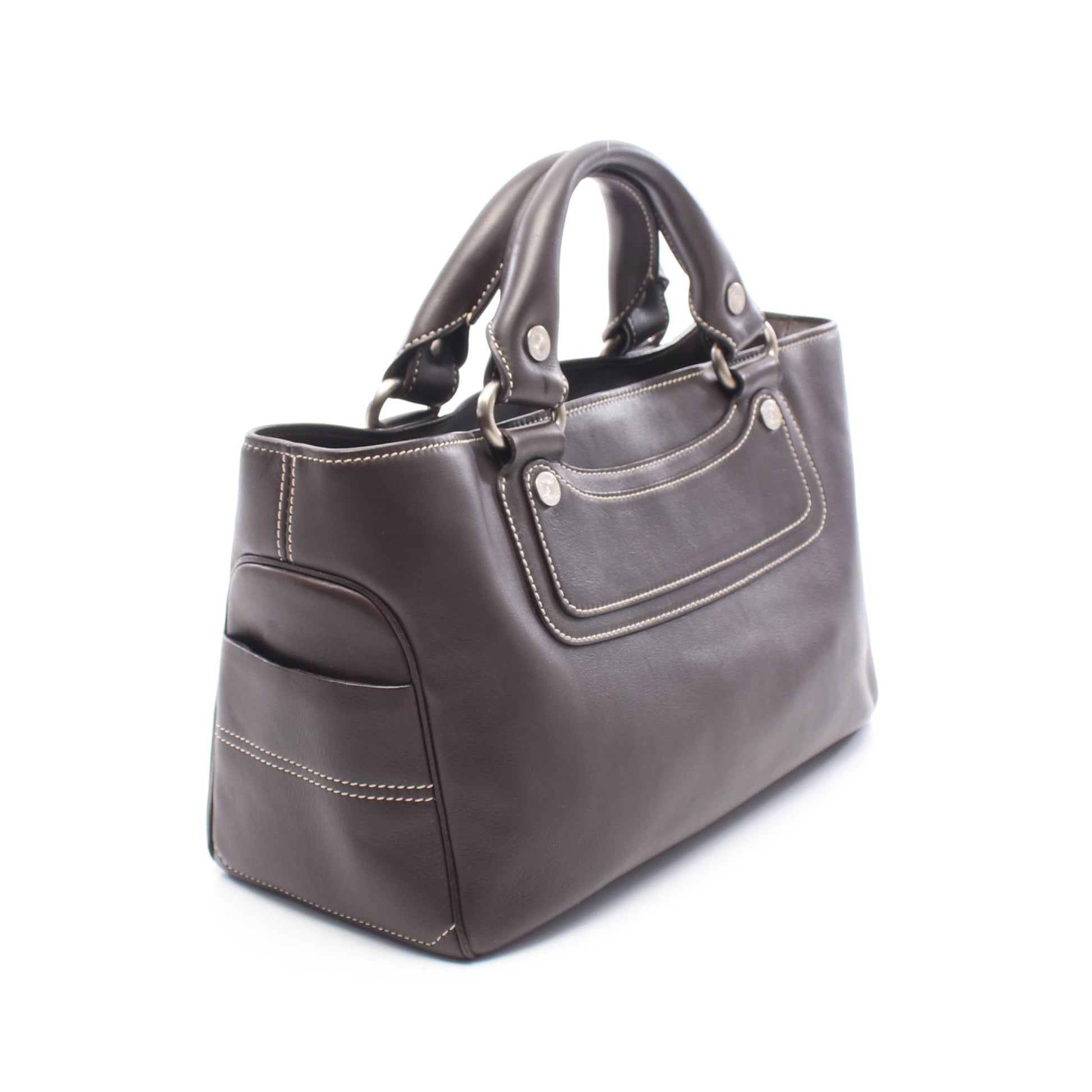 ブギーバッグ ハンドバッグ レザー ダークブラウン セリーヌ バッグ CELINE