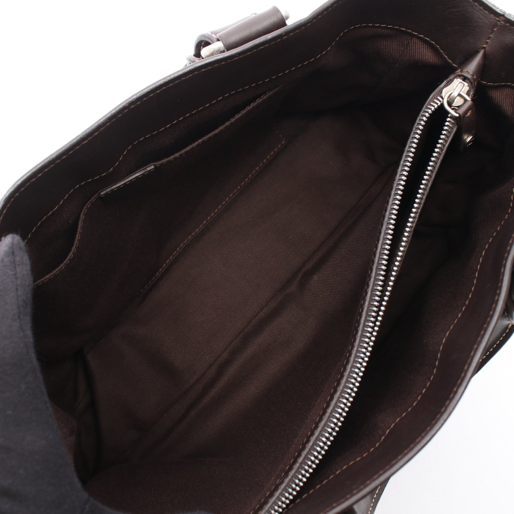 ブギーバッグ ハンドバッグ レザー ダークブラウン セリーヌ バッグ CELINE