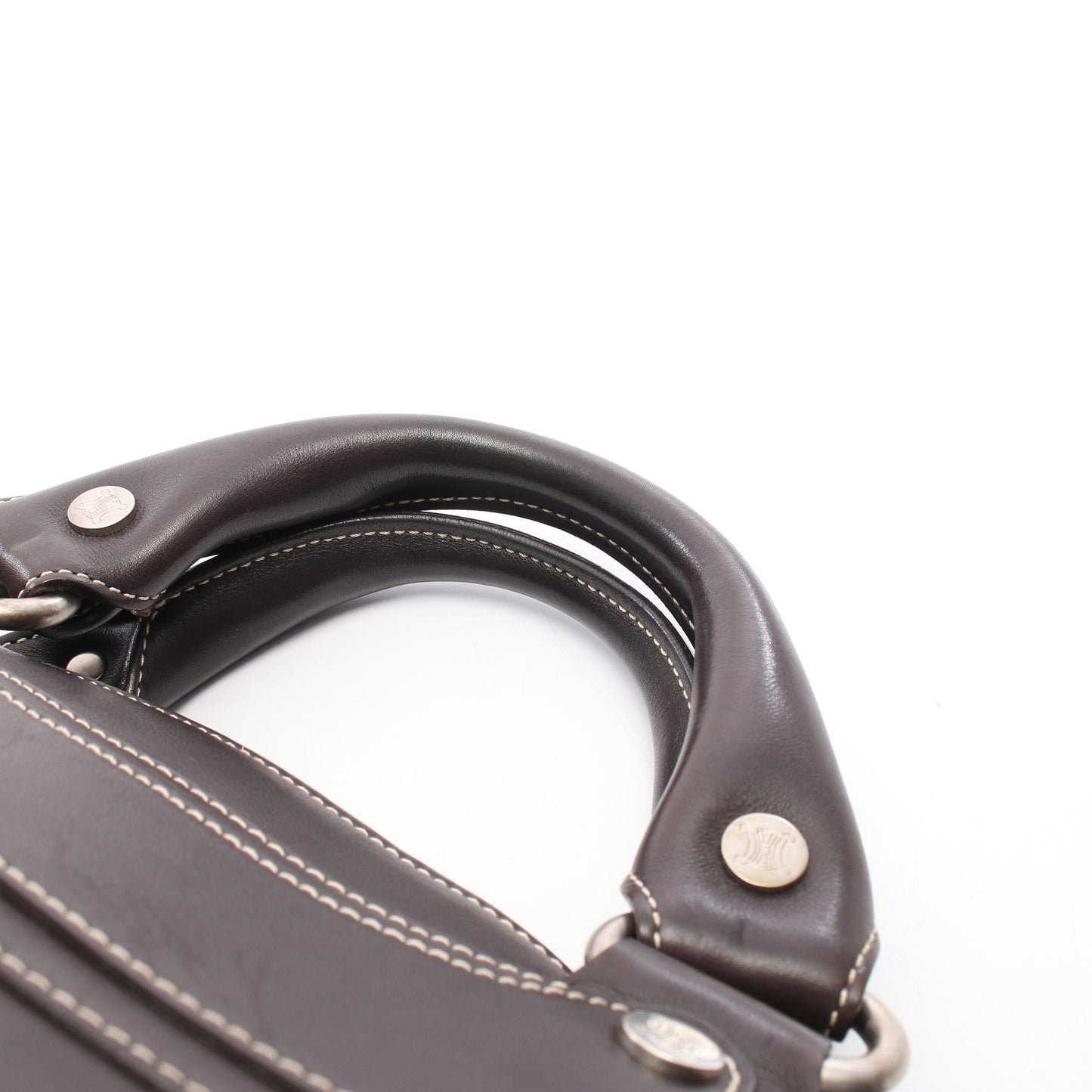 ブギーバッグ ハンドバッグ レザー ダークブラウン セリーヌ バッグ CELINE