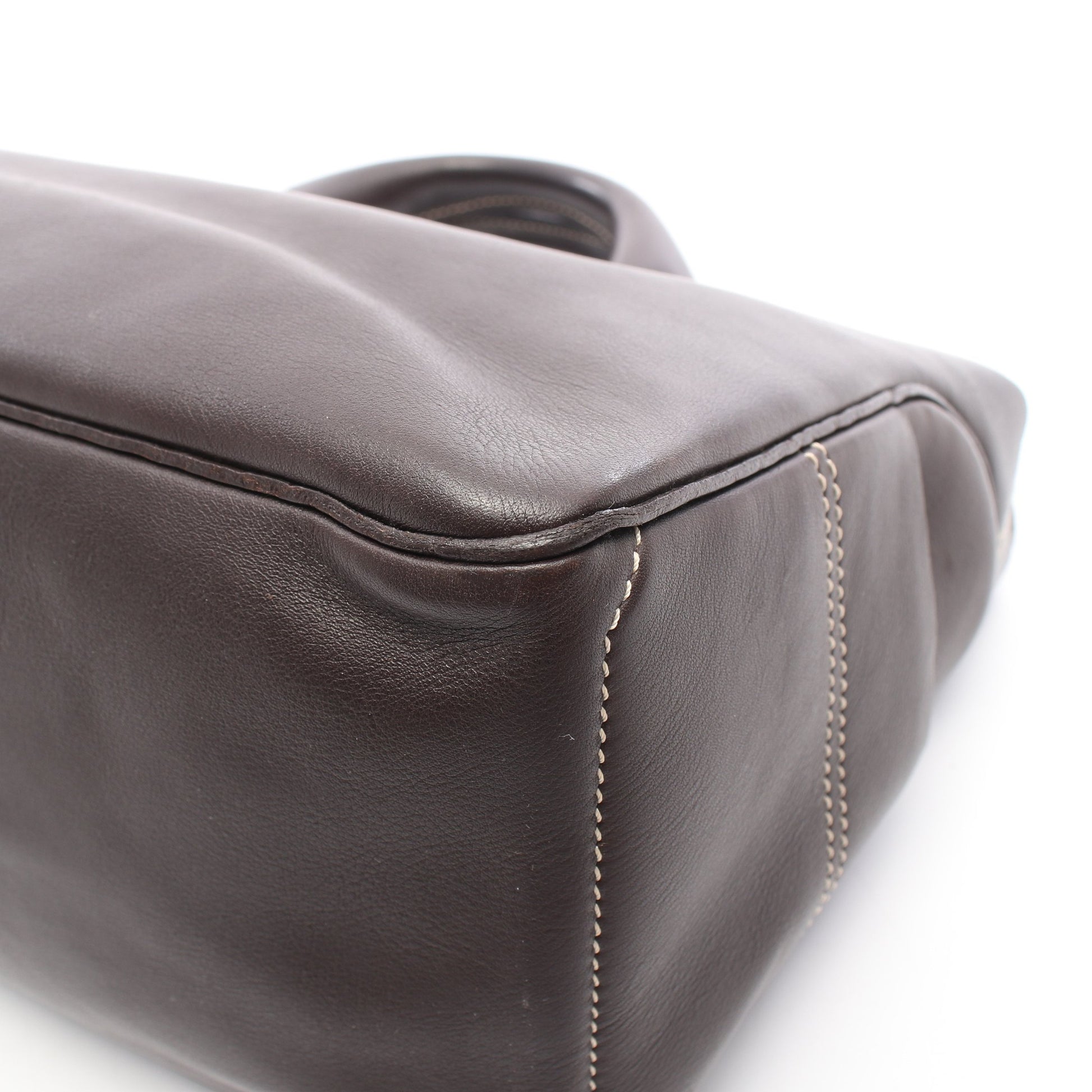 ブギーバッグ ハンドバッグ レザー ダークブラウン セリーヌ バッグ CELINE