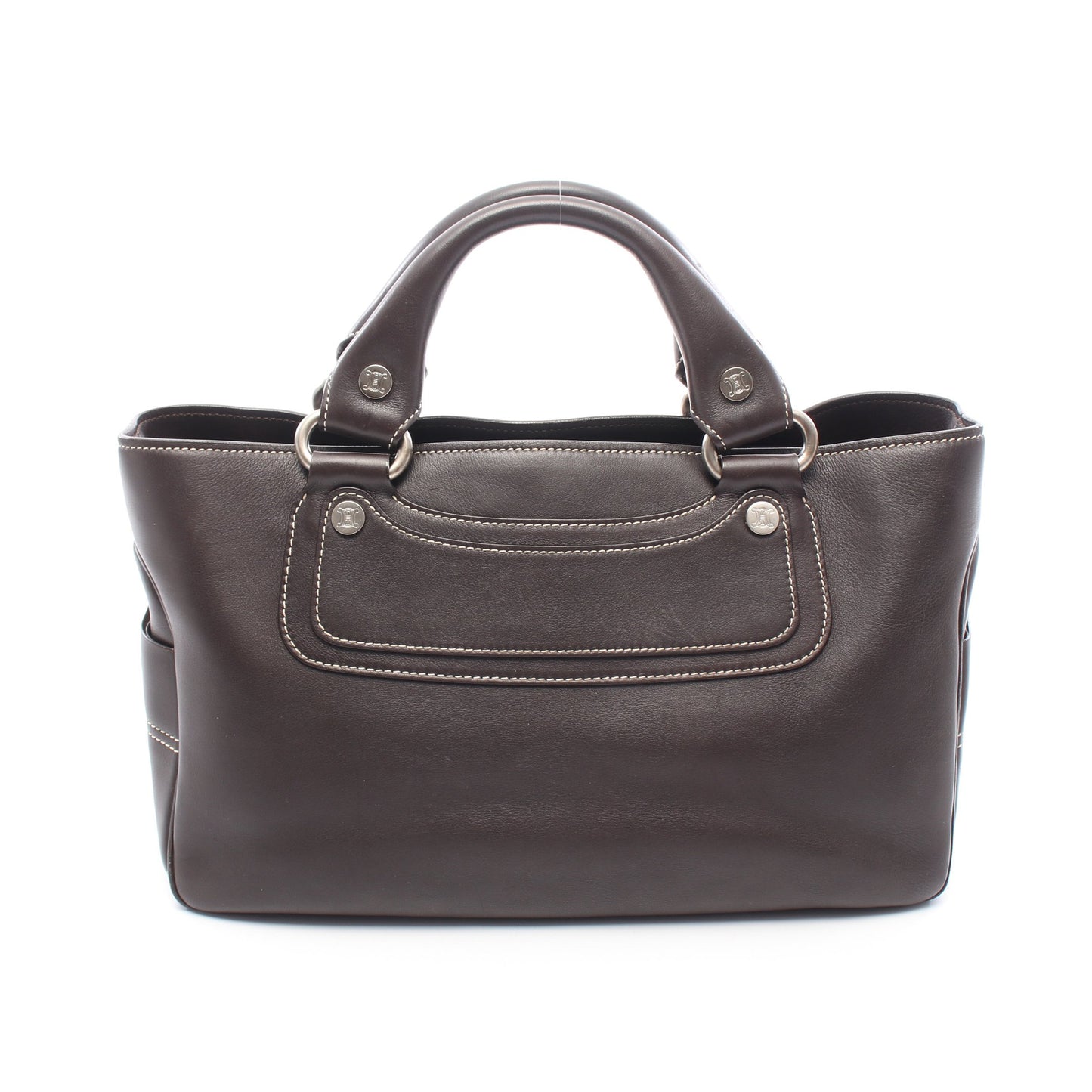 ブギーバッグ ハンドバッグ レザー ダークブラウン セリーヌ バッグ CELINE