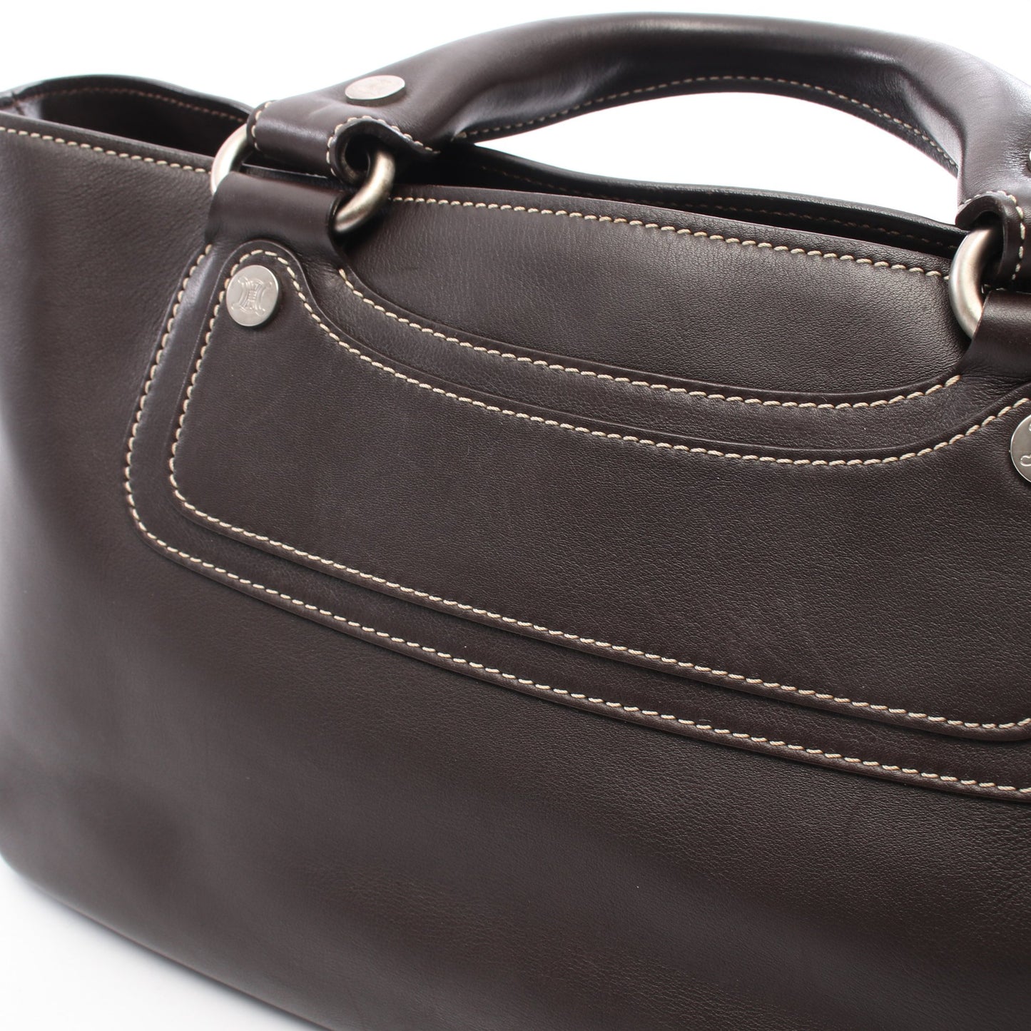 ブギーバッグ ハンドバッグ レザー ダークブラウン セリーヌ バッグ CELINE