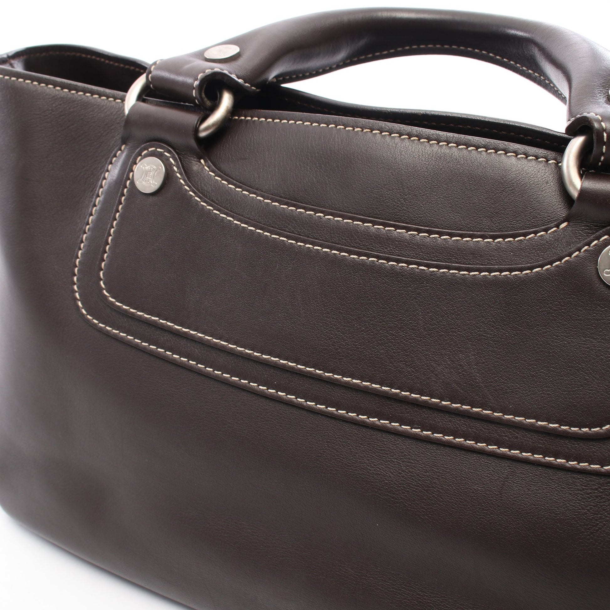 ブギーバッグ ハンドバッグ レザー ダークブラウン セリーヌ バッグ CELINE