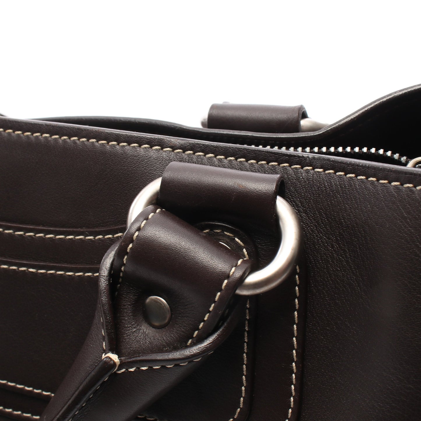 ブギーバッグ ハンドバッグ レザー ダークブラウン セリーヌ バッグ CELINE