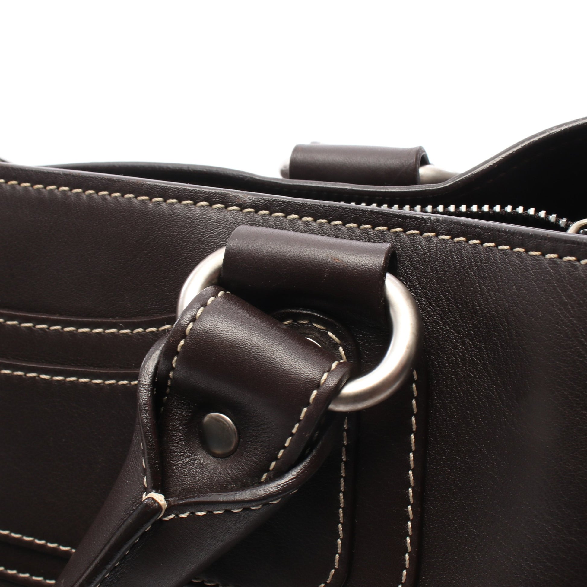 ブギーバッグ ハンドバッグ レザー ダークブラウン セリーヌ バッグ CELINE