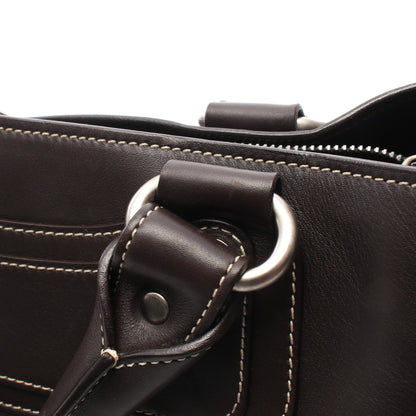 ブギーバッグ ハンドバッグ レザー ダークブラウン セリーヌ バッグ CELINE