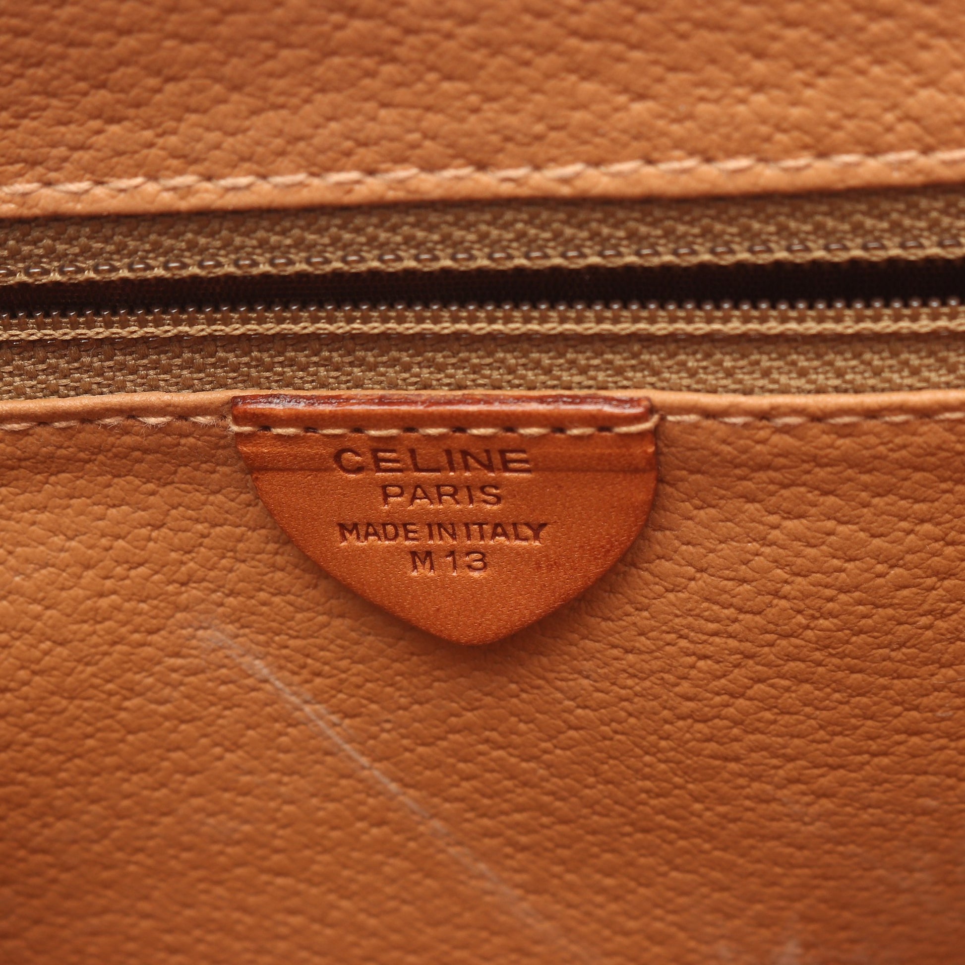 マカダム ショルダーバッグ PVC レザー ブラウン ダークブラウン セリーヌ バッグ CELINE