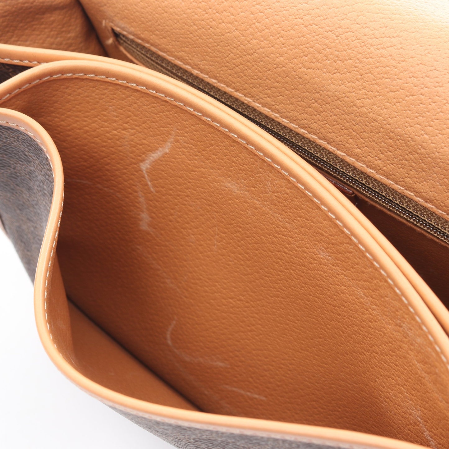 マカダム ショルダーバッグ PVC レザー ブラウン ダークブラウン セリーヌ バッグ CELINE