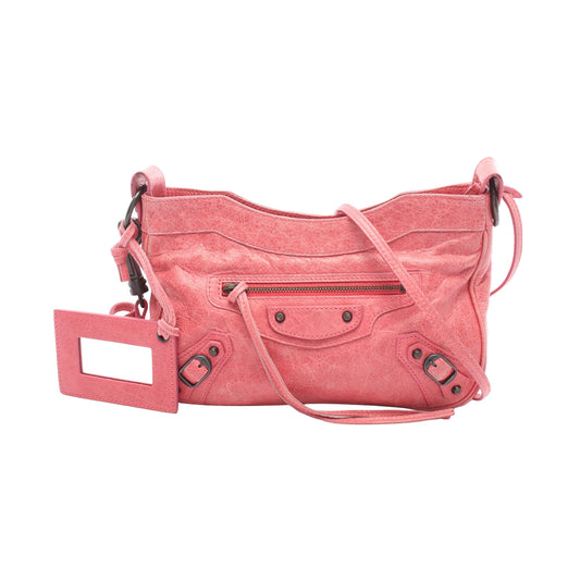 ザ ヒップ ショルダーバッグ レザー ピンク バレンシアガ バッグ BALENCIAGA