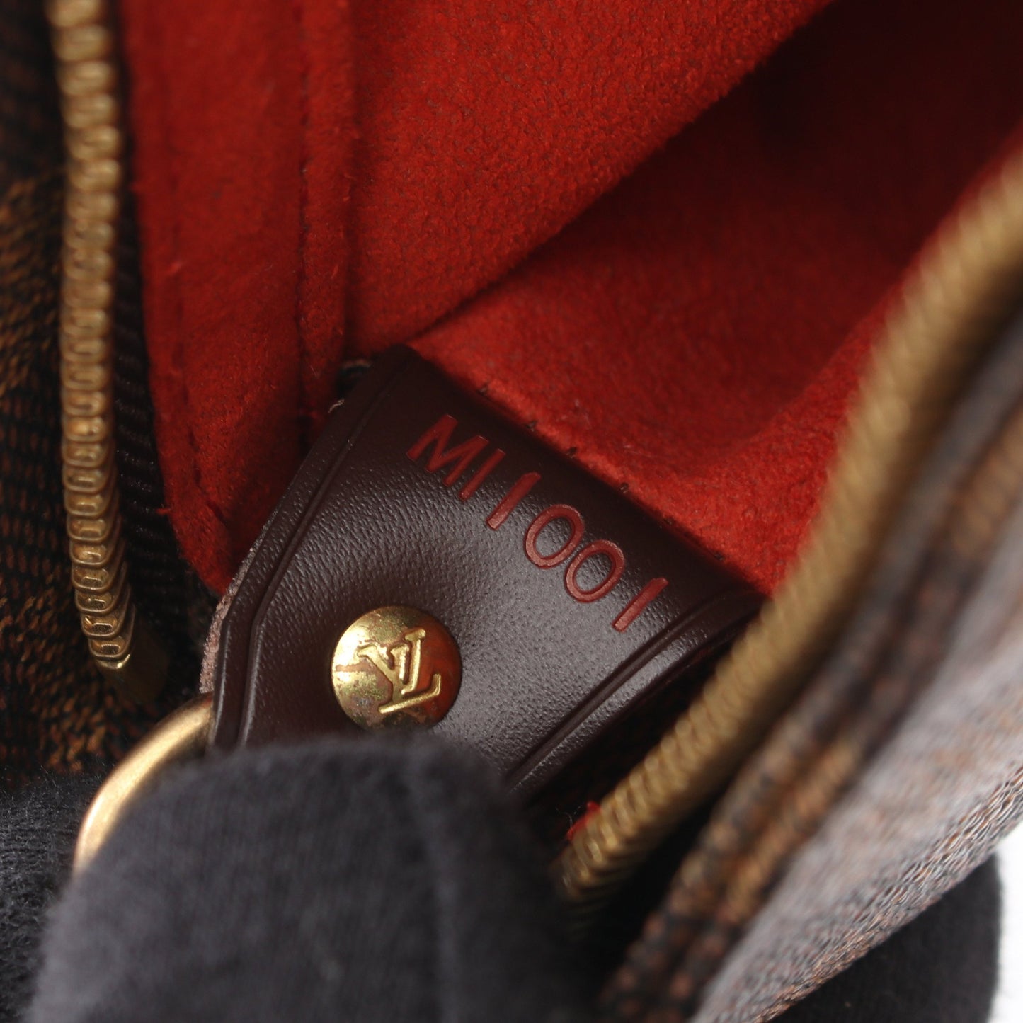 ルーピングGM ダミエエベヌ スペシャルオーダー ショルダーバッグ PVC レザー ブラウン ルイヴィトン バッグ LOUIS VUITTON