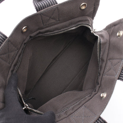 エールラインPM ハンドバッグ トートバッグ ナイロンキャンバス ダークグレー シルバー金具 エルメス
