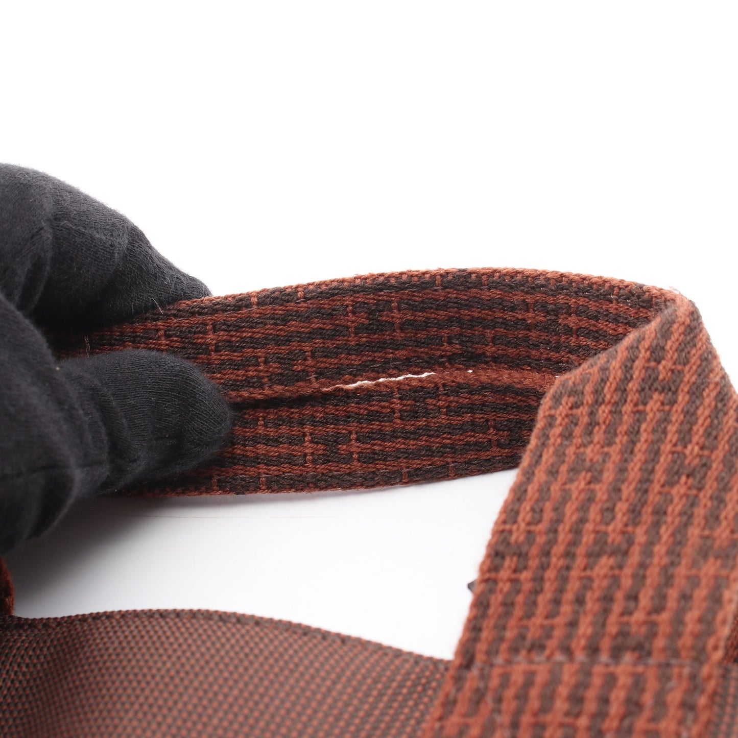 エールライン カバス ハンドバッグ トートバッグ ナイロンキャンバス ブラウン シルバー金具 エルメス バッグ HERMES